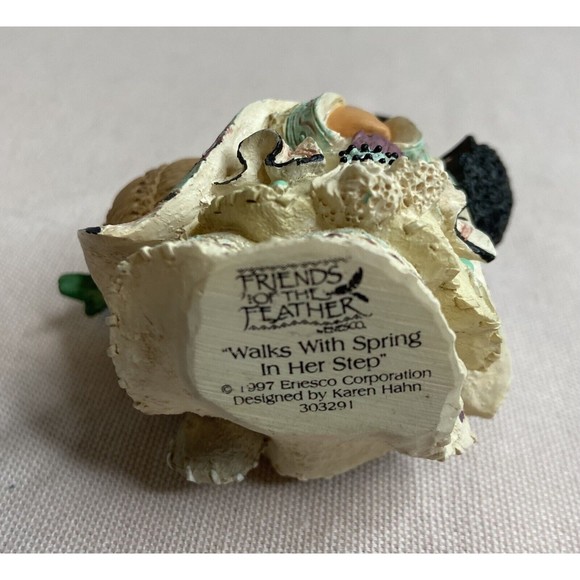 VTG 1997 Enesco Friends of The Feather "Walks With Spring In Her Step” - Picture 6 of 7